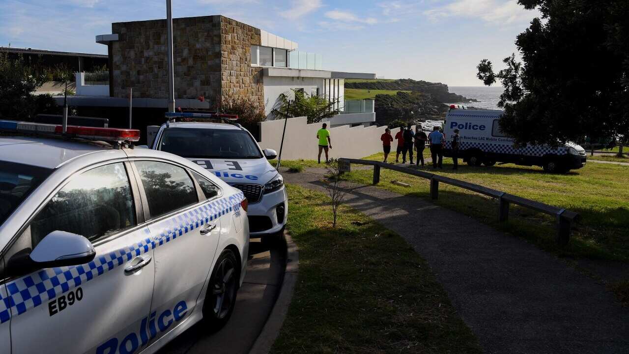 Police officers at Little Bay Beach in Sydney