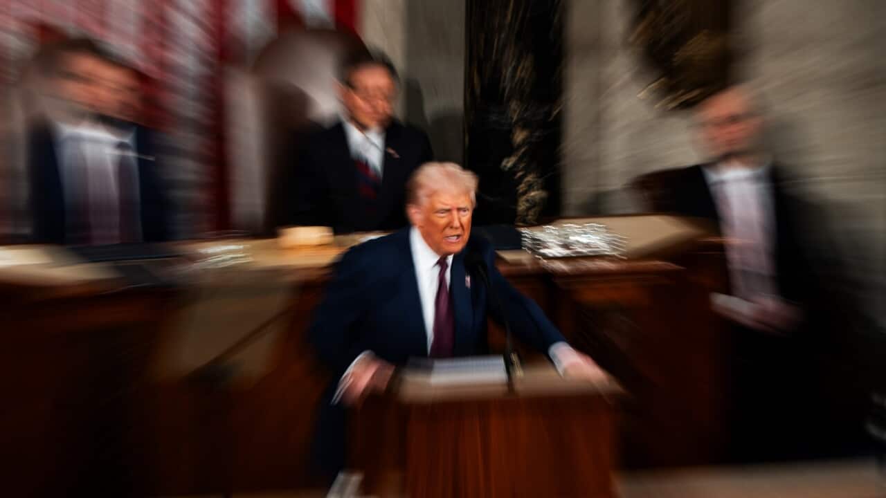 Back into the golden age or the most divisive ever: reactions to Trump's speech are polarised | SBS News