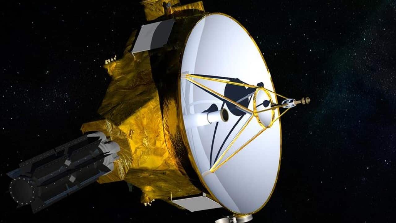 A supplied NASA illustration of the New Horizons spacecraft.