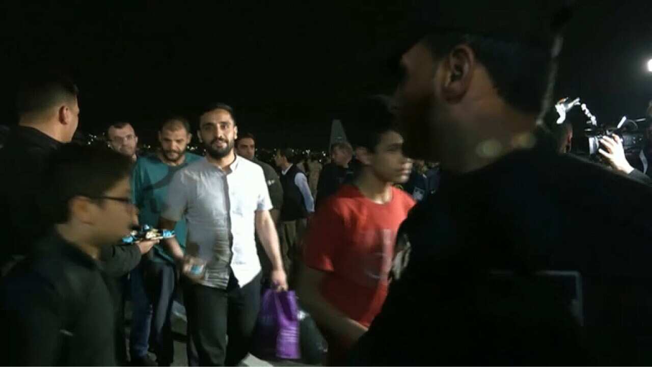 Jordanians evacuated from Sudan arrive in Amman, Jordan.jpg