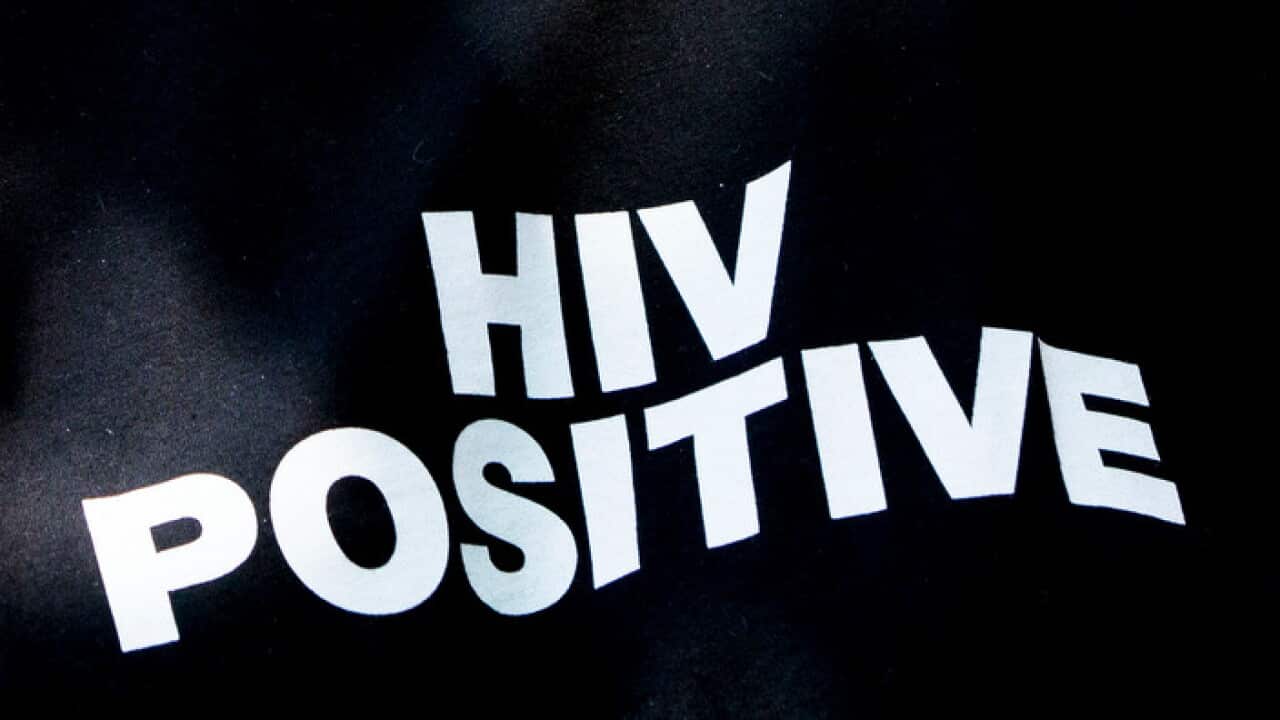 Shirt worn at a protest of HIV and AIDS activists.