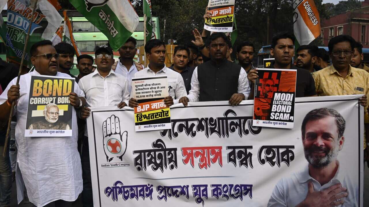 India: Youth Congress Holds Protest Against Account Freeze And Electoral Bonds