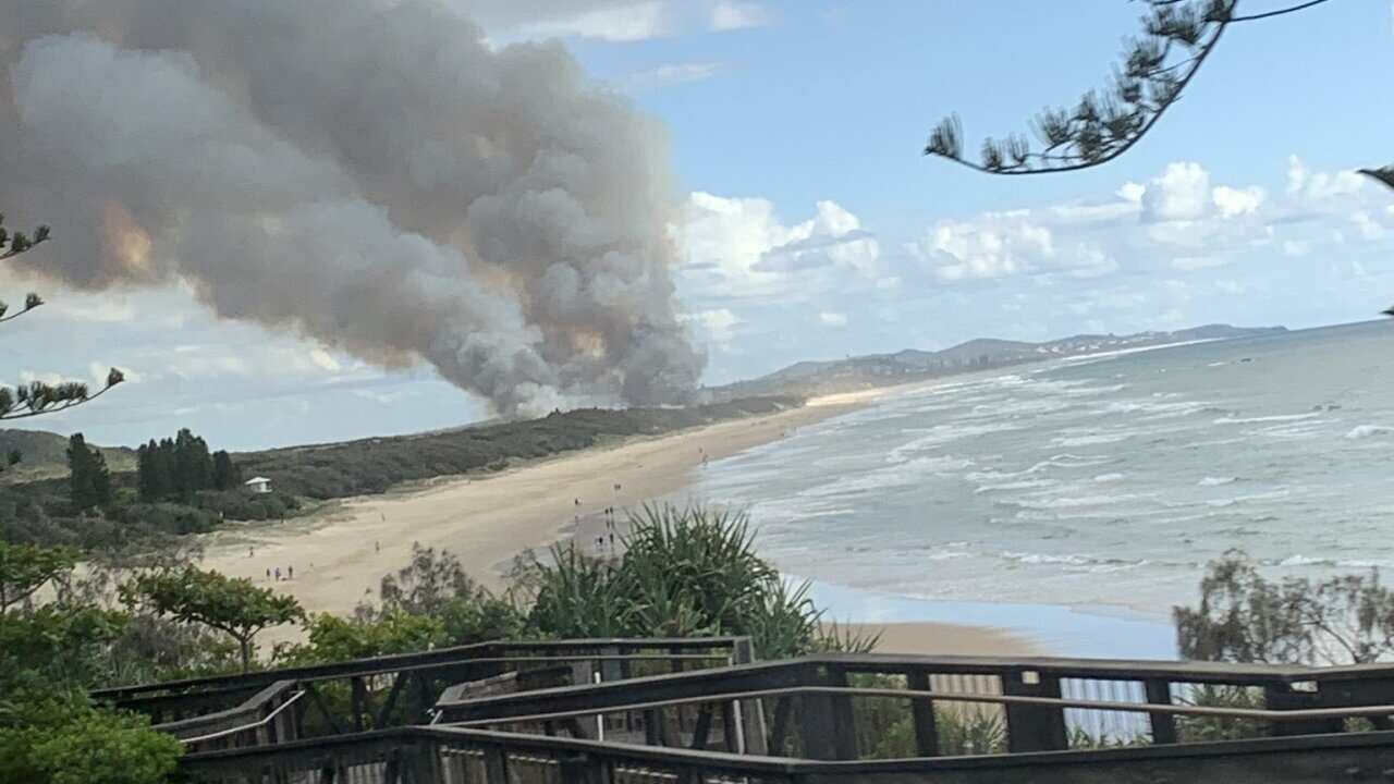 This is the second bushfire emergency in the Peregian area after several homes were lost and bushland destroyed in September.