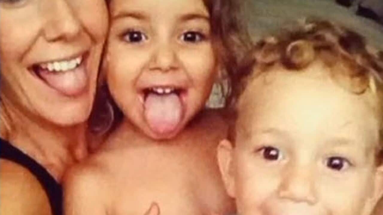 Brisbane mother Sally Faulkner and her children