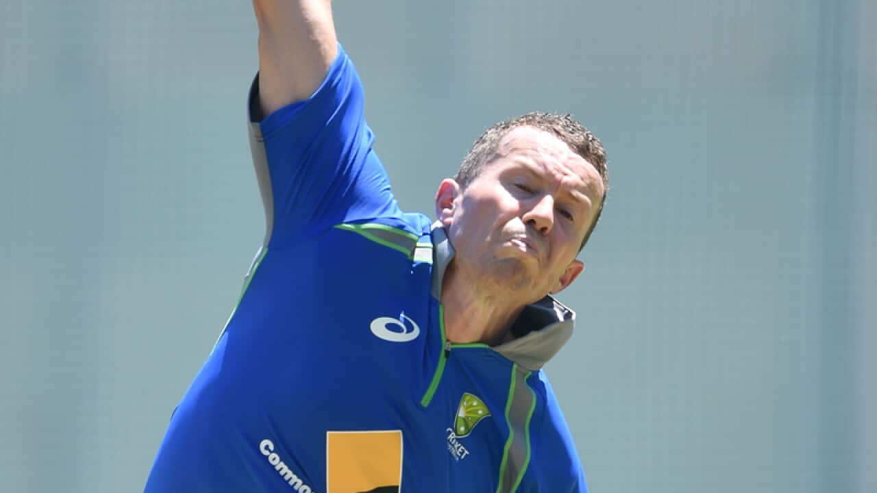 Peter Siddle bowls during the Australian team training