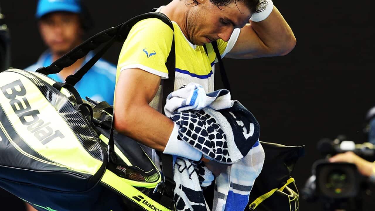 Rafael Nadal of Spain during the Australian Open