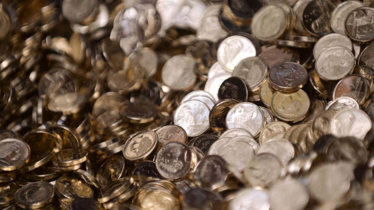 Newly minted 2 dollar coins