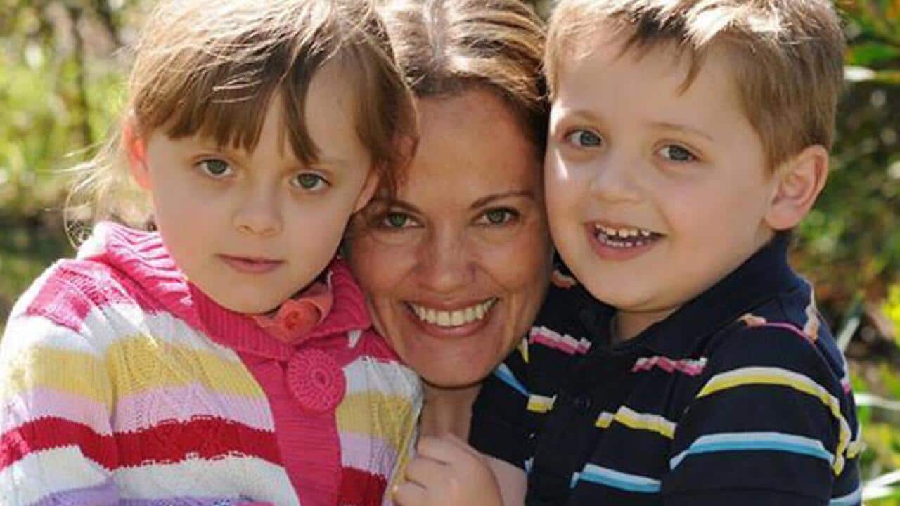 Maria Lutz with children Elisa (left) and Martin (right) (Facebook)
