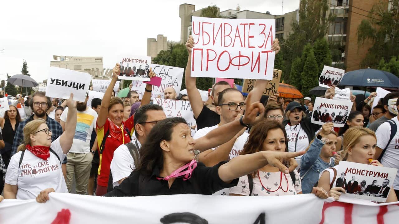 North Macedonia Protest