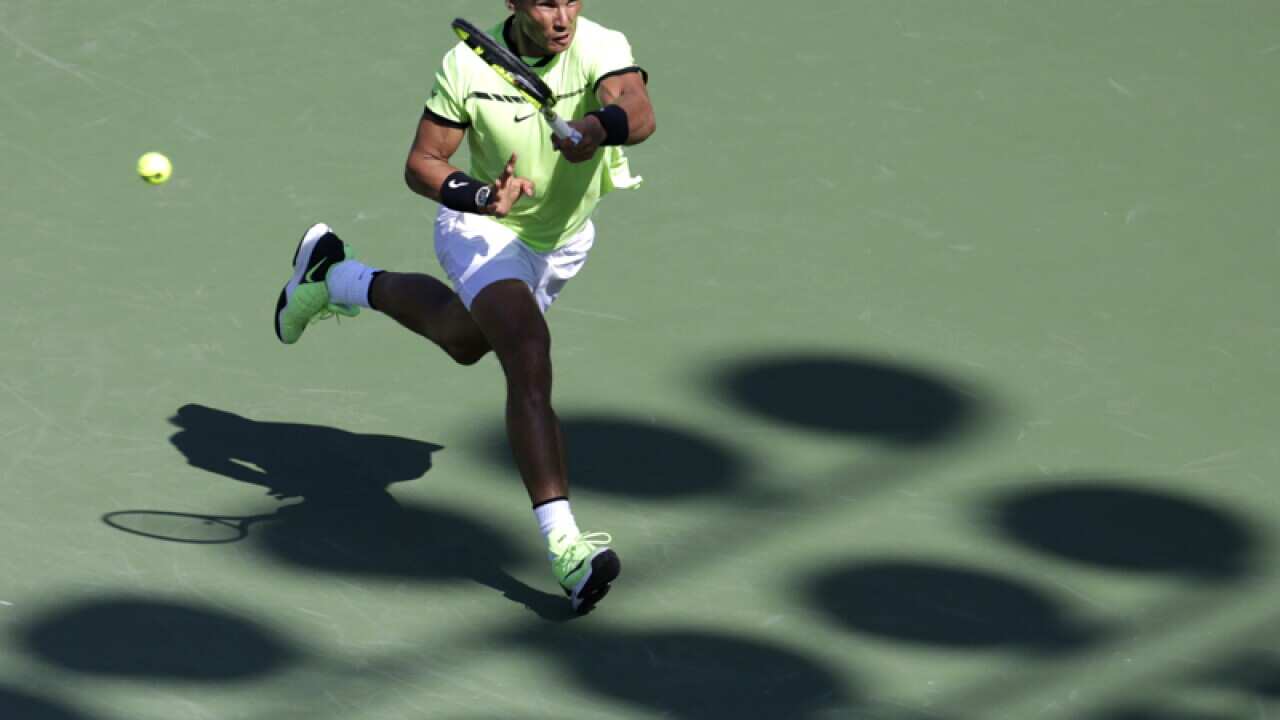 Rafael Nadal during the Miami Open tennis tournament