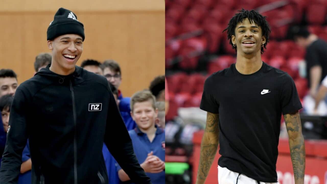 Watch the NBLxNBA on SBS On Demand where you will see the NZ Breakers' NBL debutant RJ Hampton up against Memphis Grizzlies rook Ja Morant