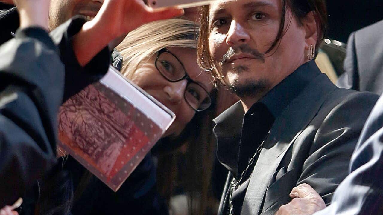 Johnny Depp attends the 'Black Mass' Virgin Atlantic Gala screening during the BFI London Film Festival