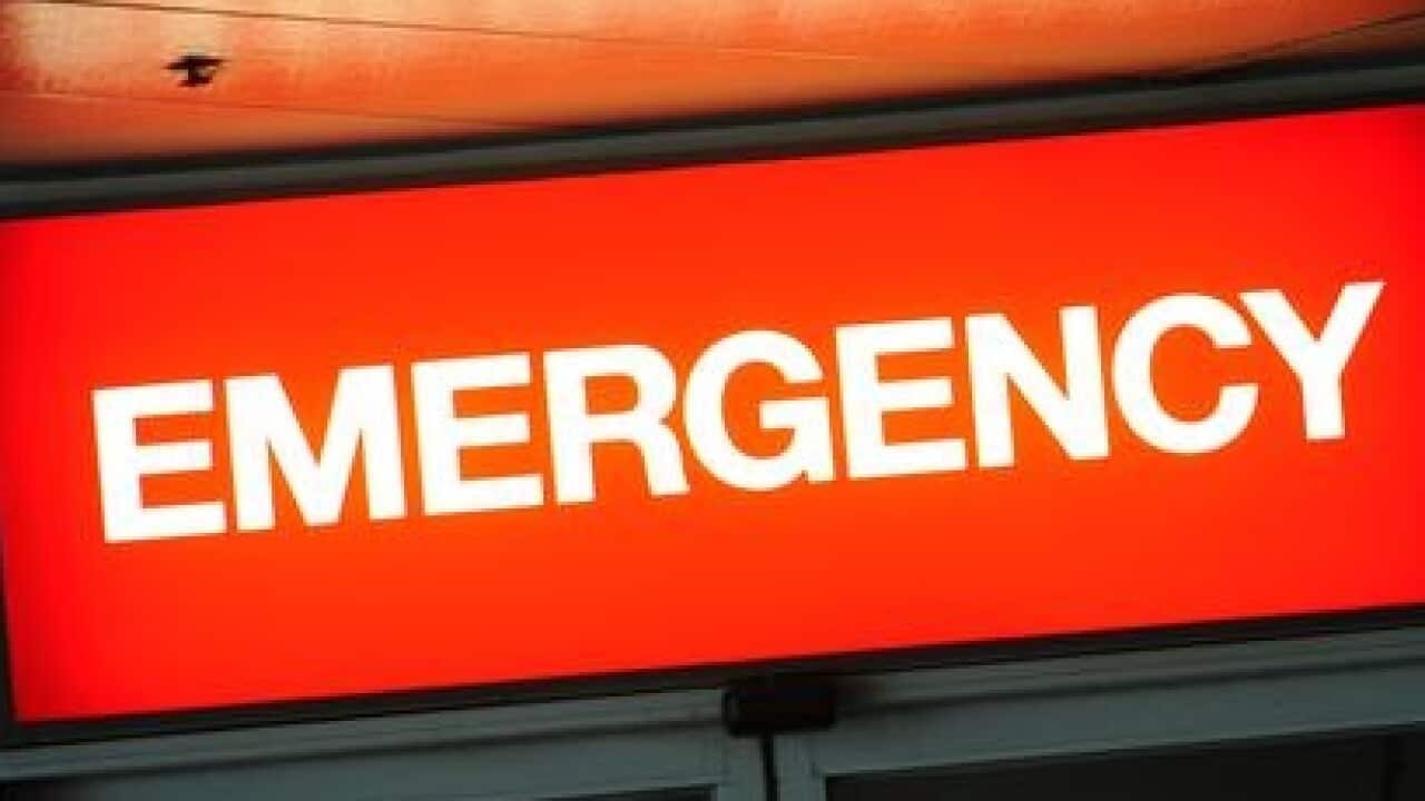 An emergency department sign