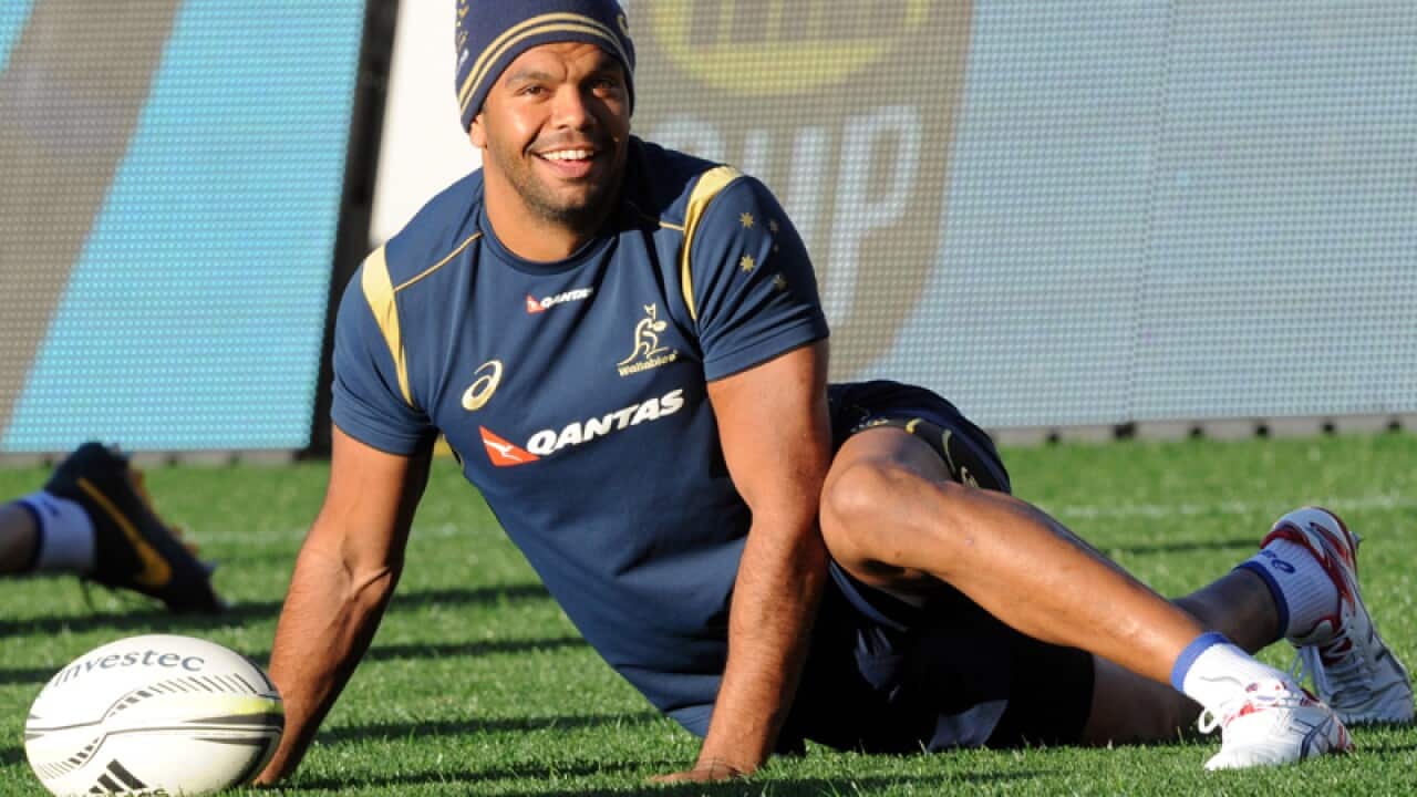 Kurtley Beale at the Australian captains run