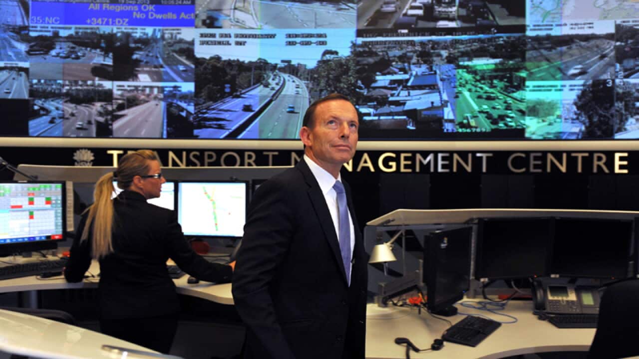 Prime Minister Tony Abbott tours the Transport Management Centre
