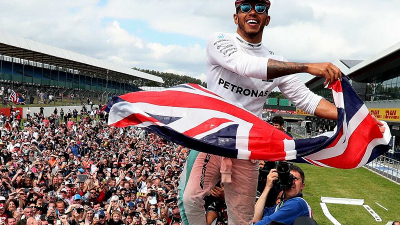 Lewis Hamilton at Silverstone