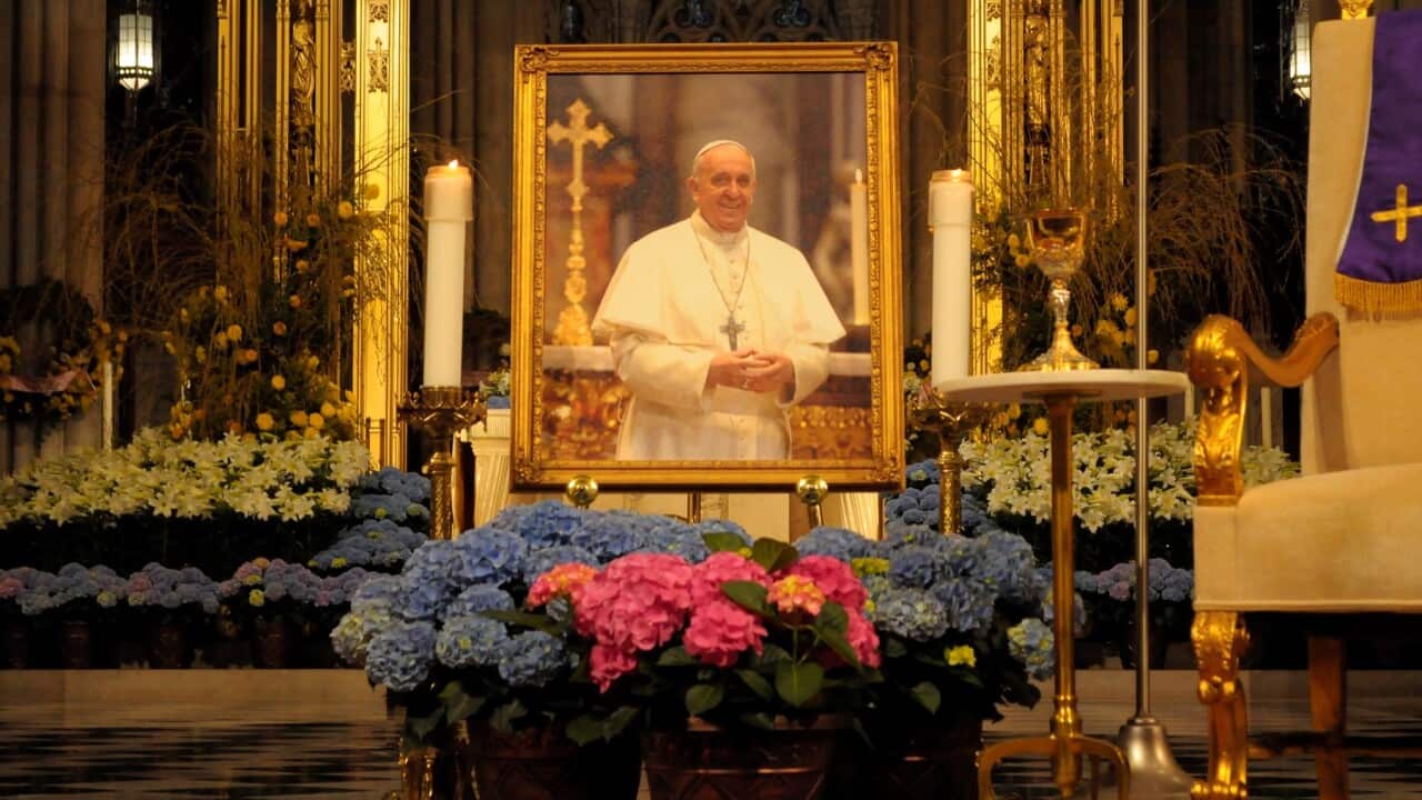 Pope Francis memorial in New York, USA - 21 Apr 2025