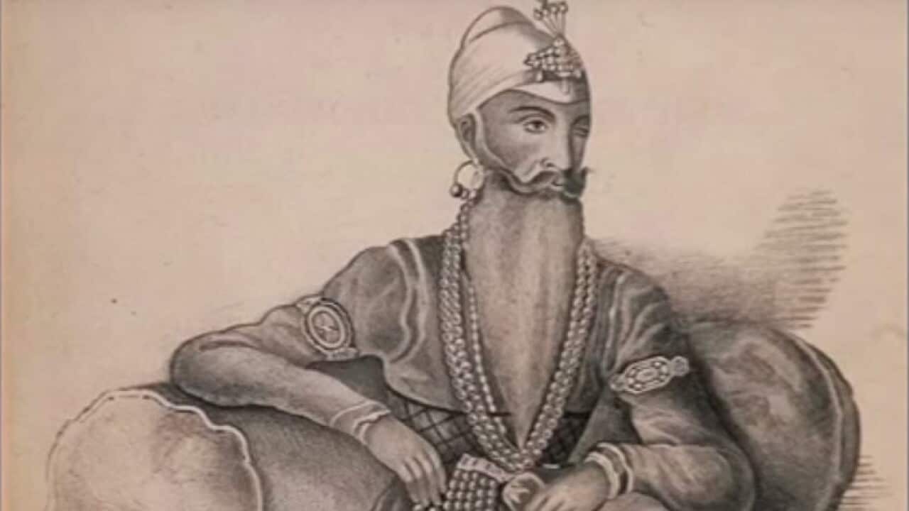 A rare portrait of Maharaja Ranjit Singh, from the British records