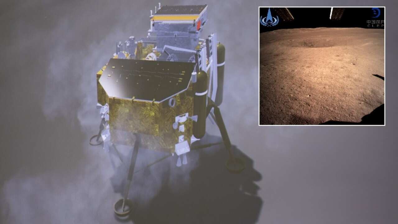 Chinese rover sends first pictures from the dark side of the moon | SBS ...