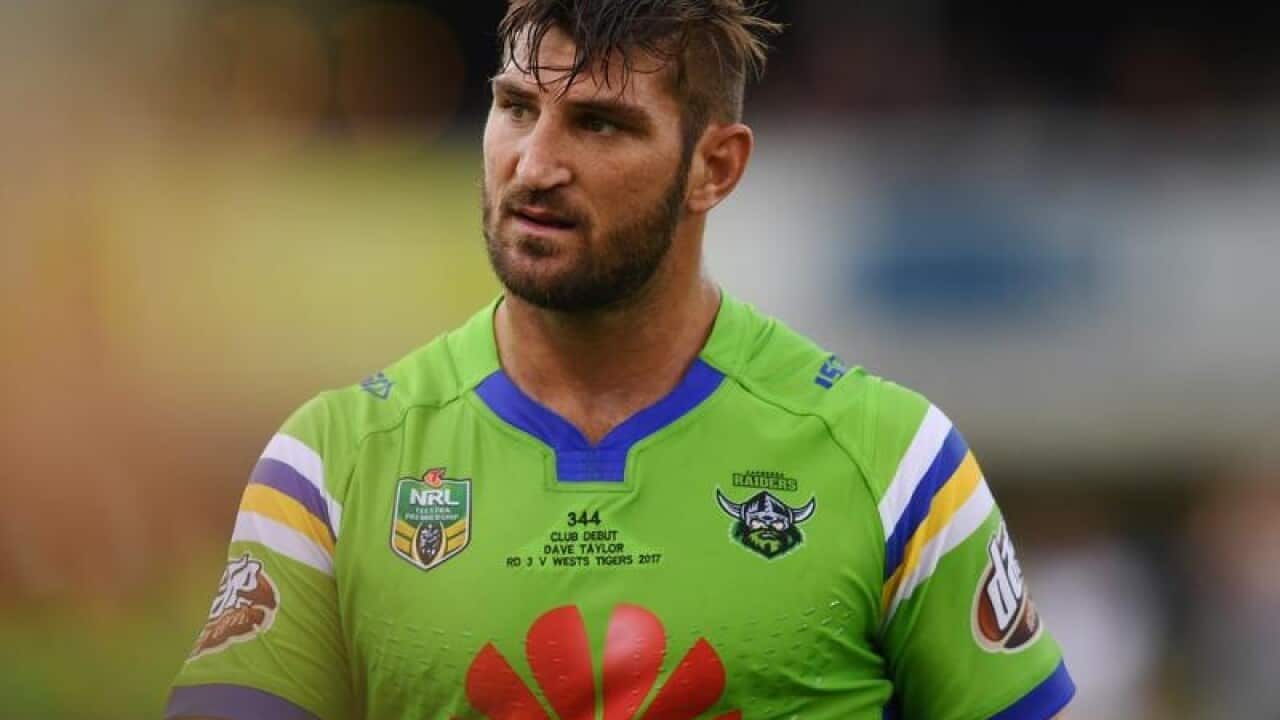 Canberra Raiders forward Dave Taylor