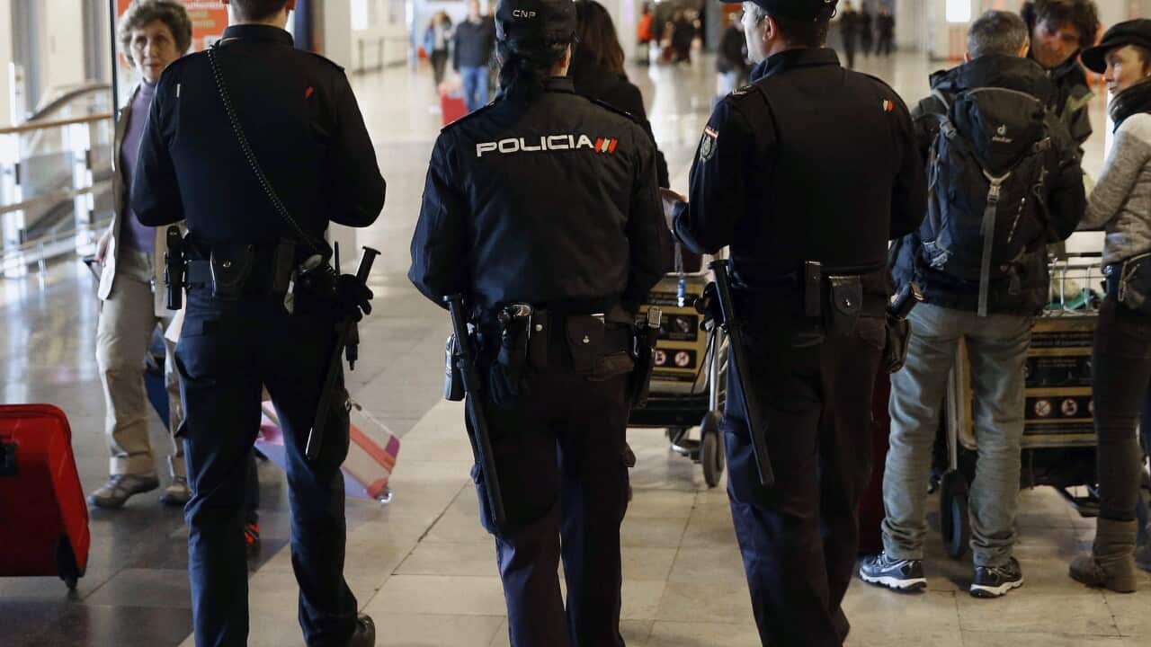 File photo of Spanish National Police officers