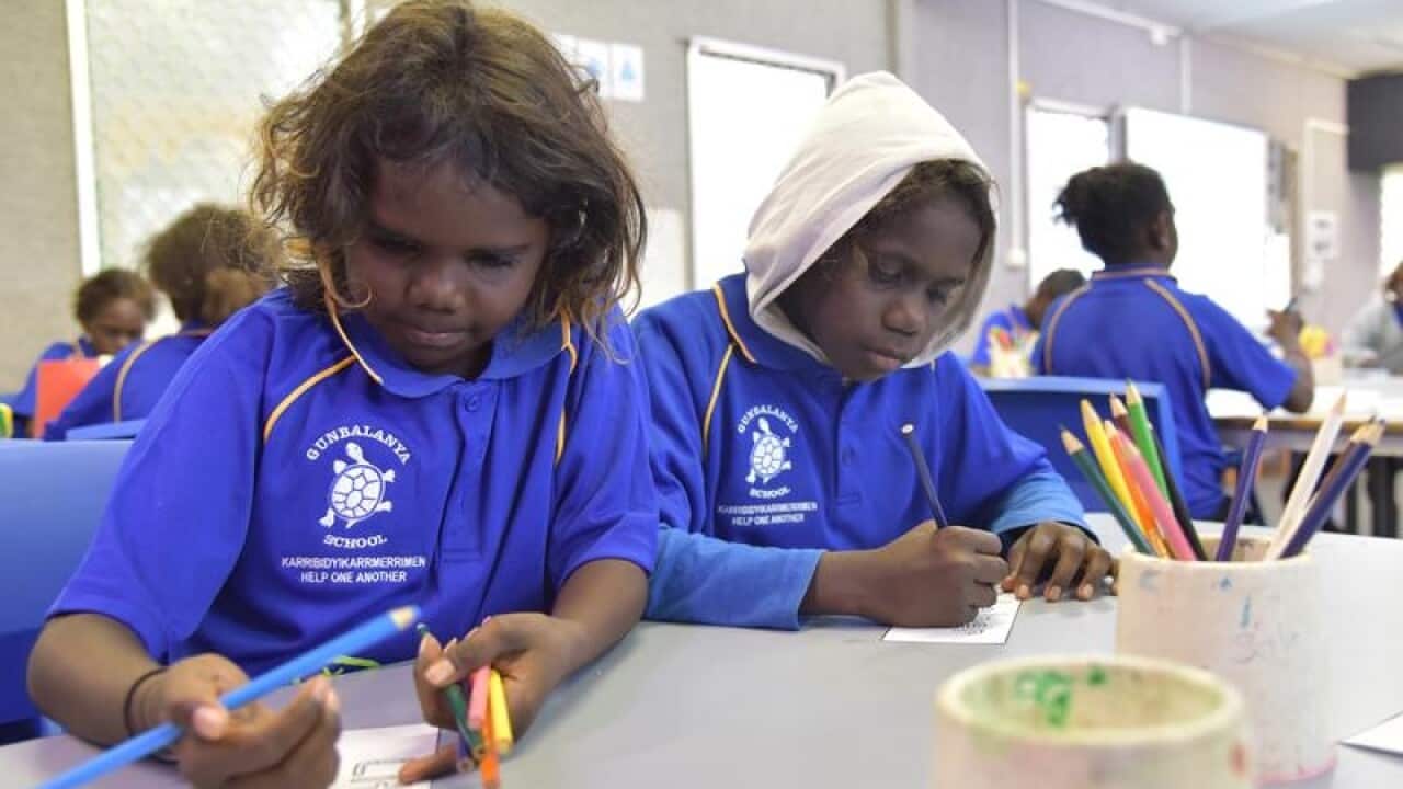 Children play at the Gunbalanya Family and Child Centre.