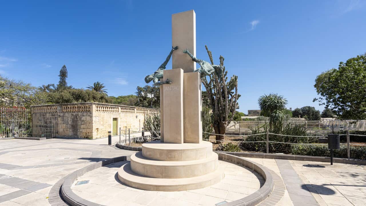the ANZAC monument at the St. James Bastion in Valletta, Malta