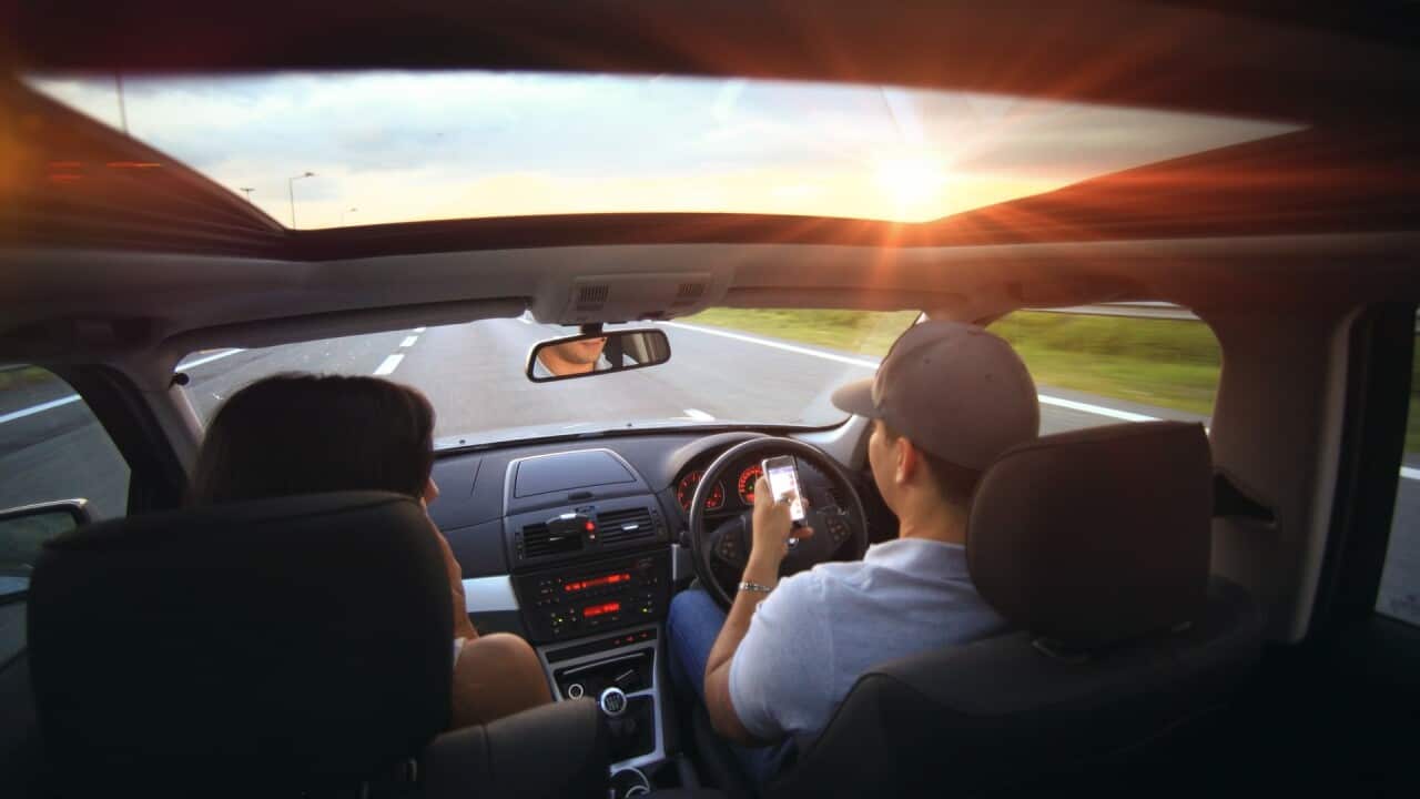 couple driving