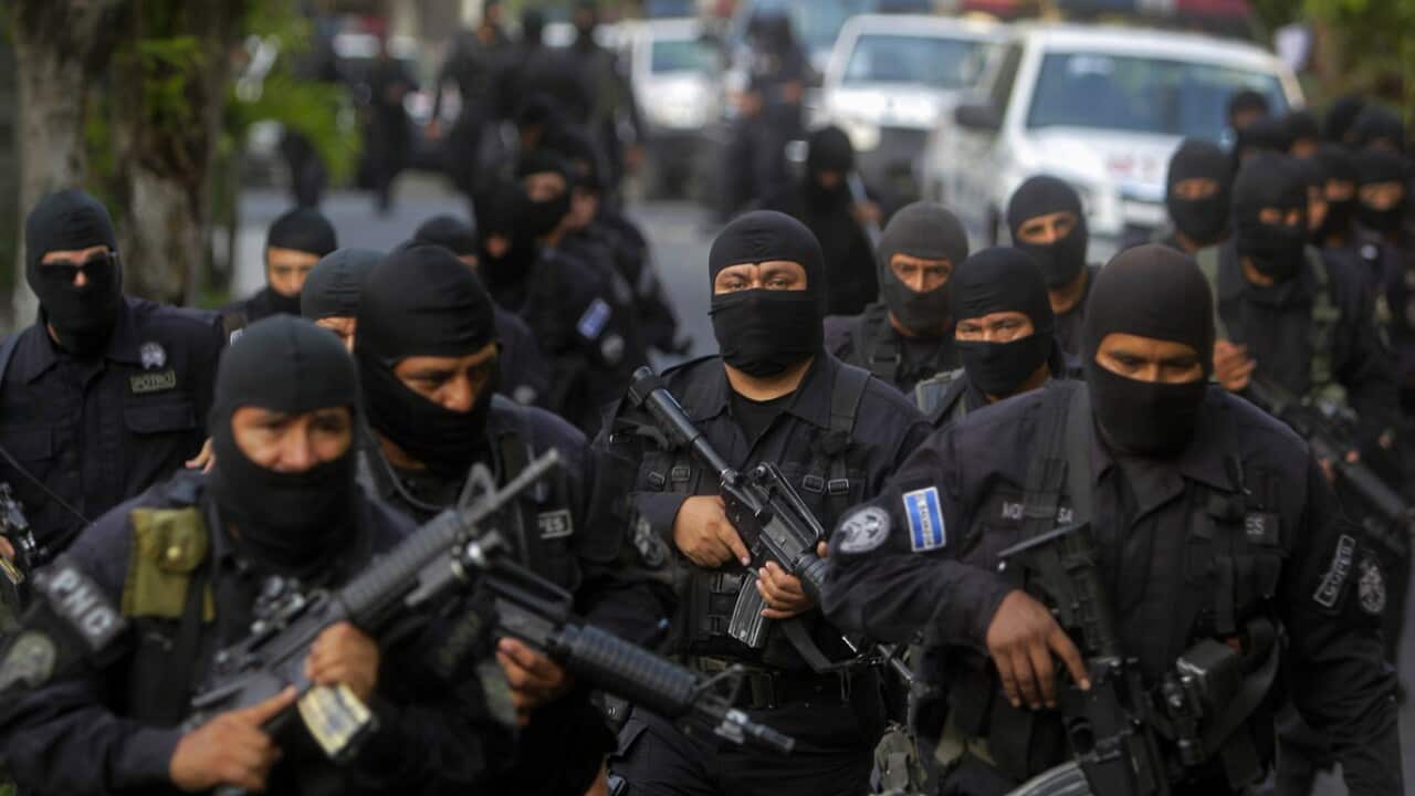 Cracking down on gangs in San Salvador.
