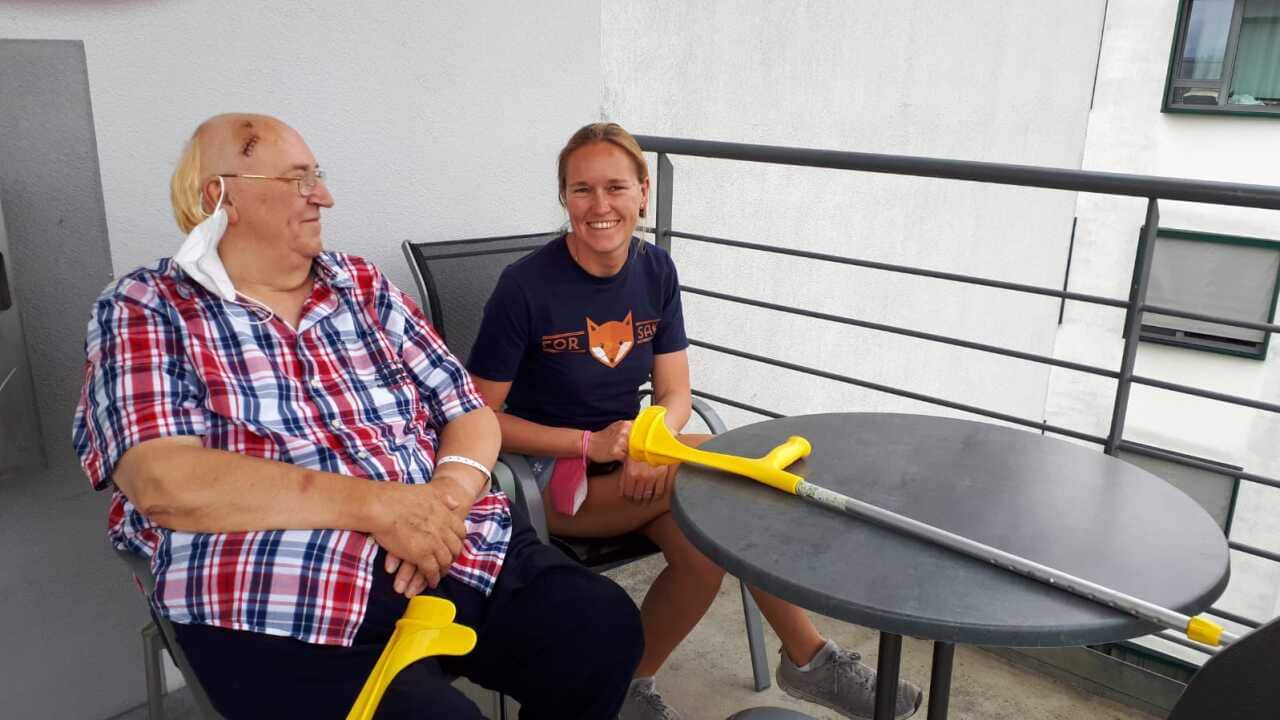 Bianka Martini aus Perth mit ihrem Papa in Thüringen
