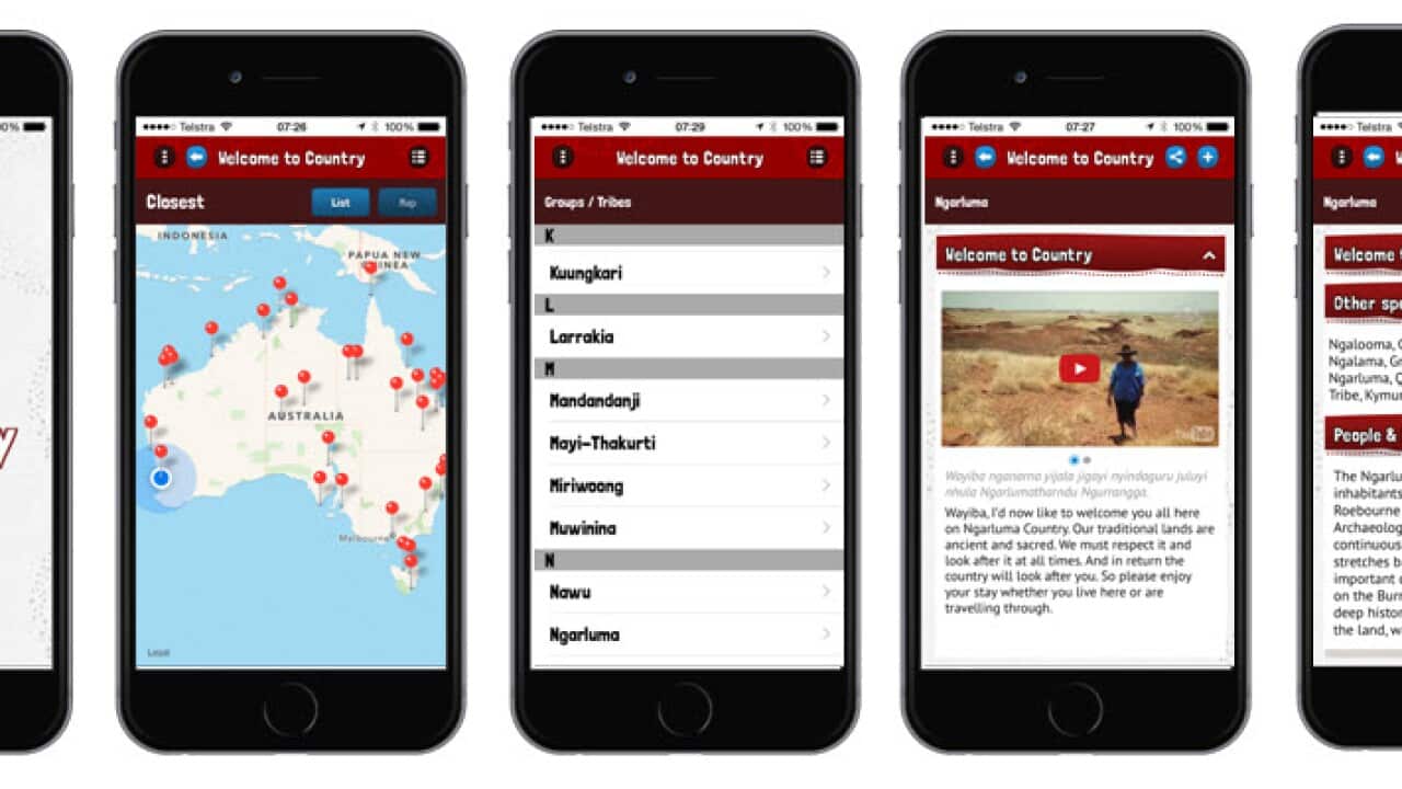 The Welcome to Country app (Supplied)