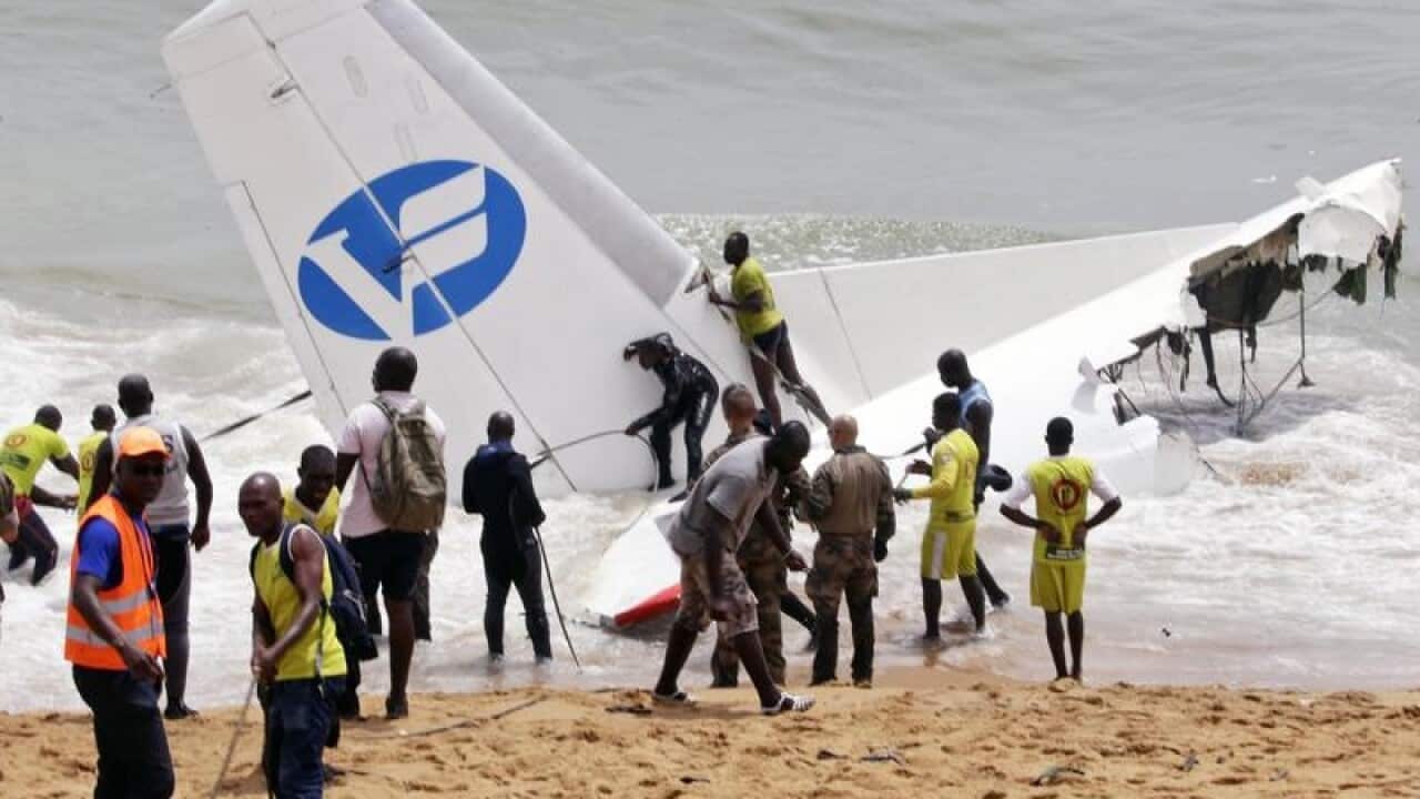French military cargo plane crashes on Abidjan beach