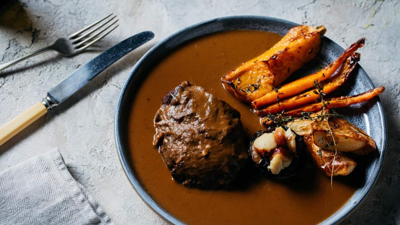 Beef cheek in red wine sauce