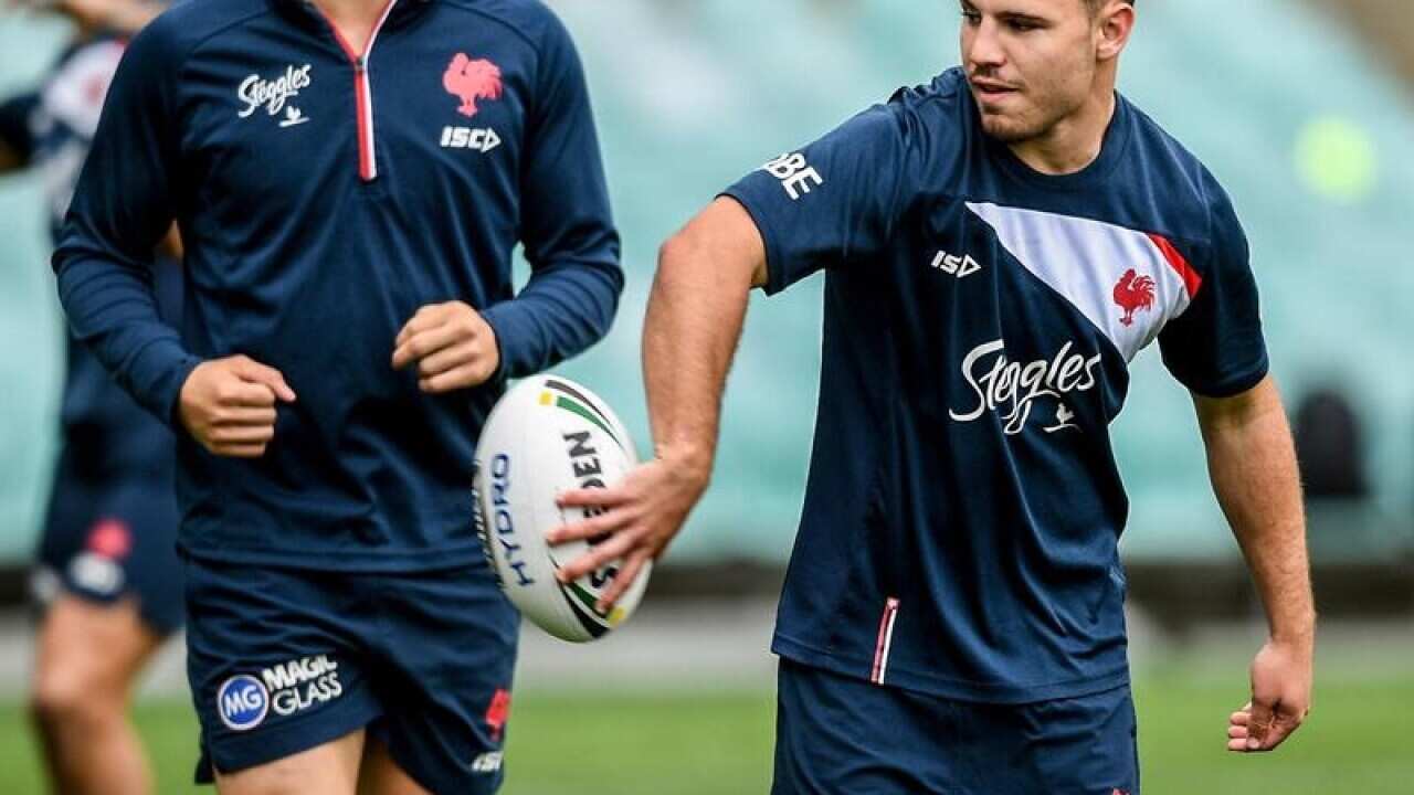 File image of Sydney Roosters player Sean O'Sullivan training.