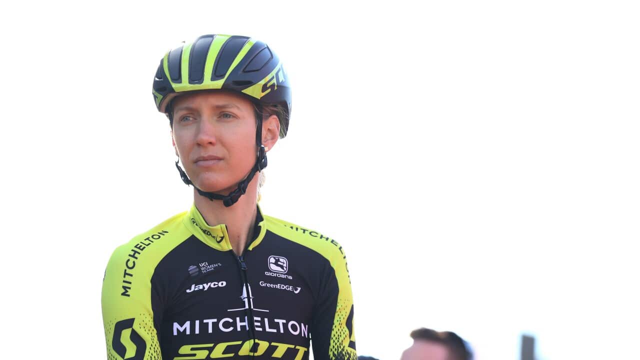 Lucy Kennedy (Mitchelton-Scott) at the Amstel Gold Race 2018 start line in Maastricht (Getty Images)