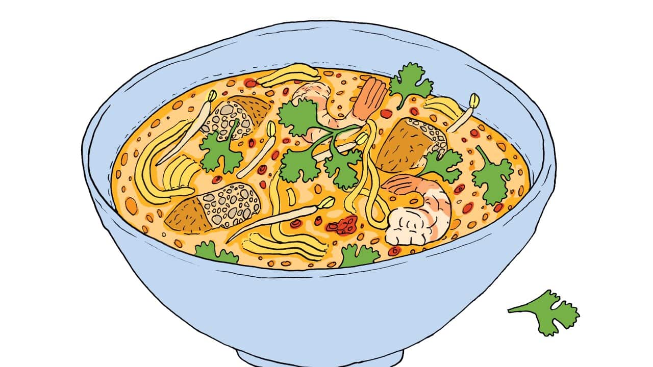 Bowl of laksa Billie Justice Thomson
