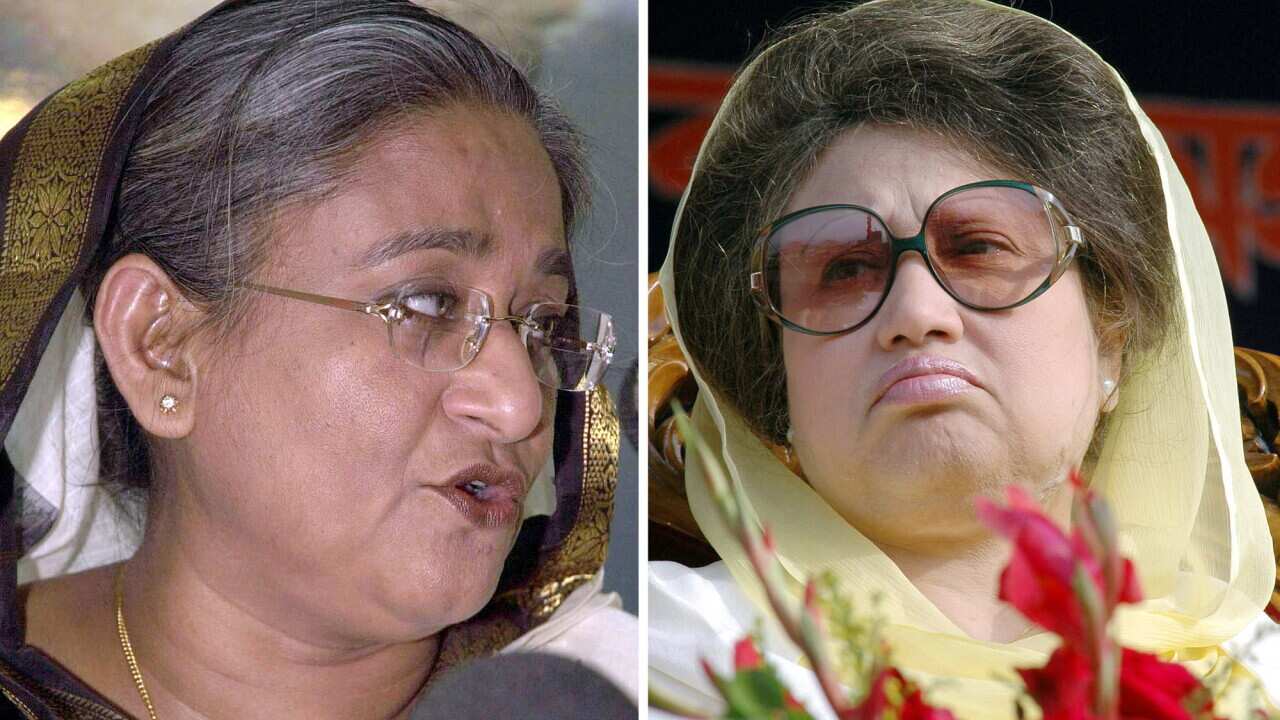 This combo photo shows Bangladesh's Prime Minister Sheikh Hasina and BNP Chairperson Khaleda Zia (File Image)
