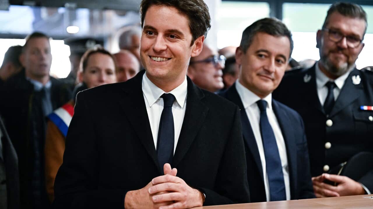 Newly appointed French Prime Minister Gabriel Attal during a visit to Ermont-Eaubonne police station - Ermont