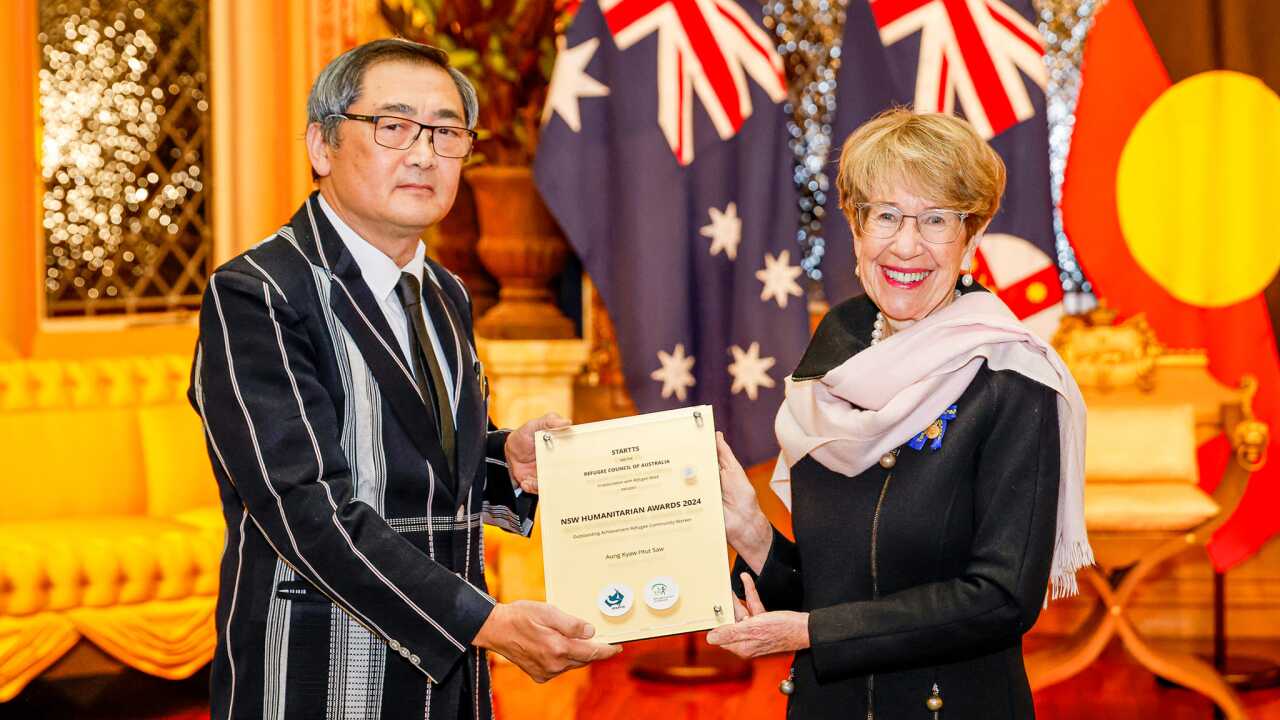 Aung Kyaw Htut Saw receives NSW Humanitarian Award 2024