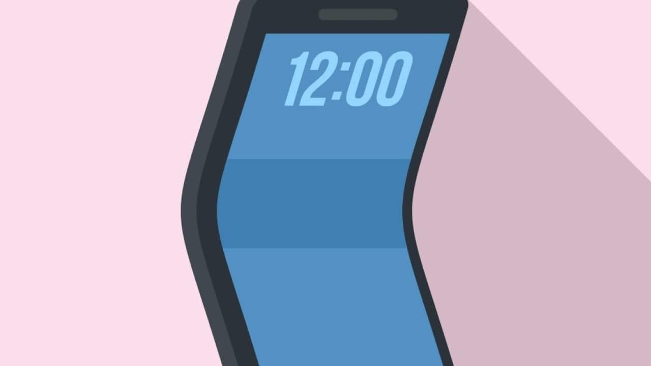 Adaptive flexible screen icon, flat style