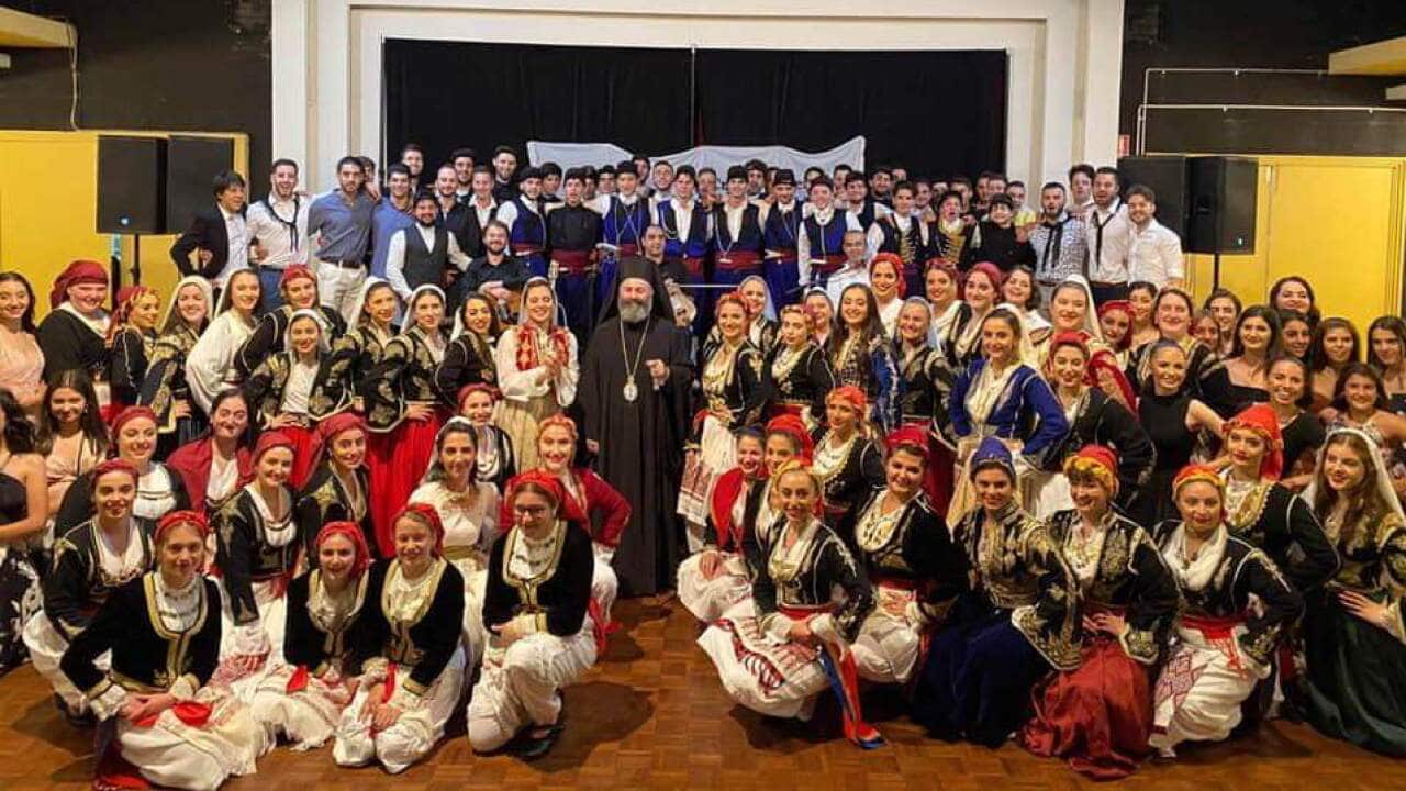 Attendees at the Conference, with Archbishop Mr Makarios