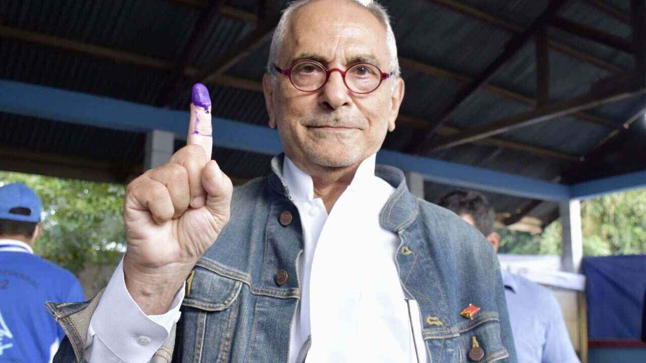 Jose Ramos-Horta after casting his vote (AAP).