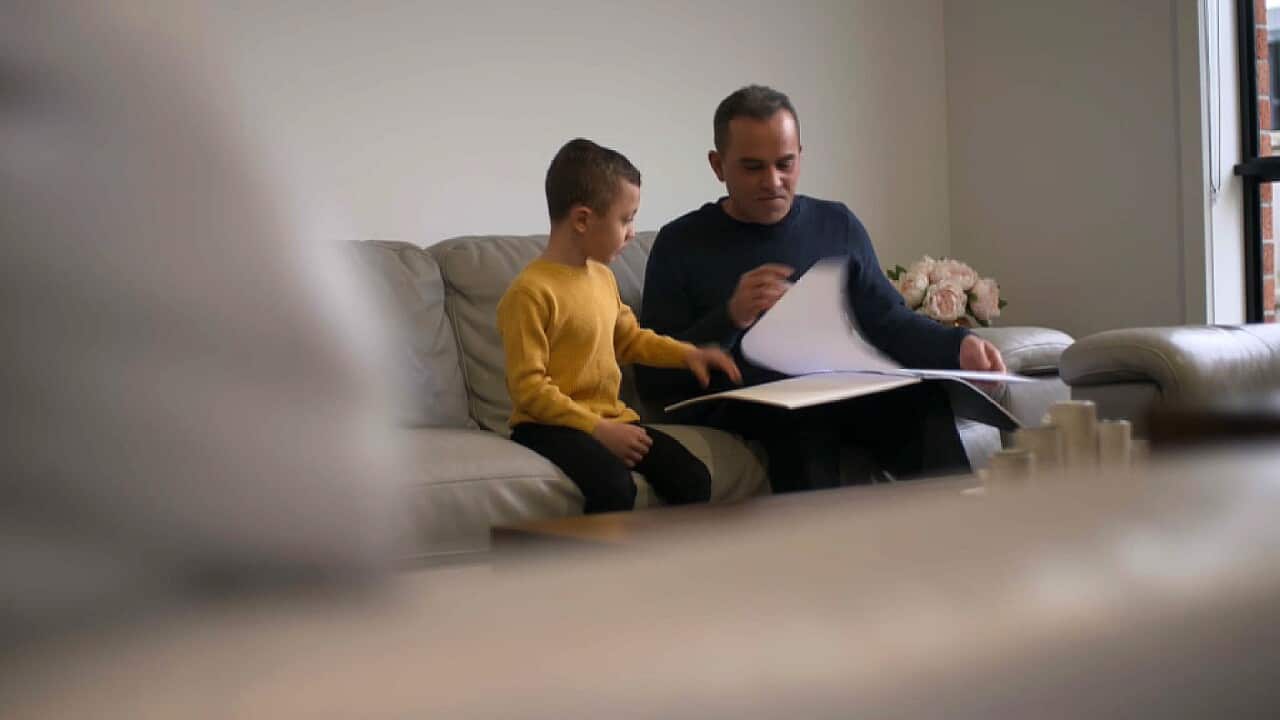 Mukhles Habash and his young son