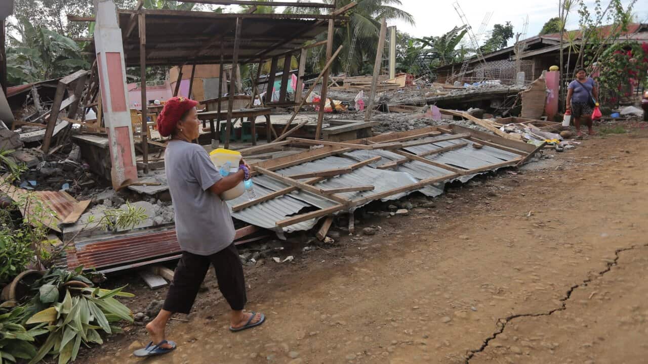 6.6-magnitude quake struck the southern Philippines October 29. (Photo by Manman Dejeto / AFP) (Photo by MANMAN DEJETO/AFP via Getty Images)