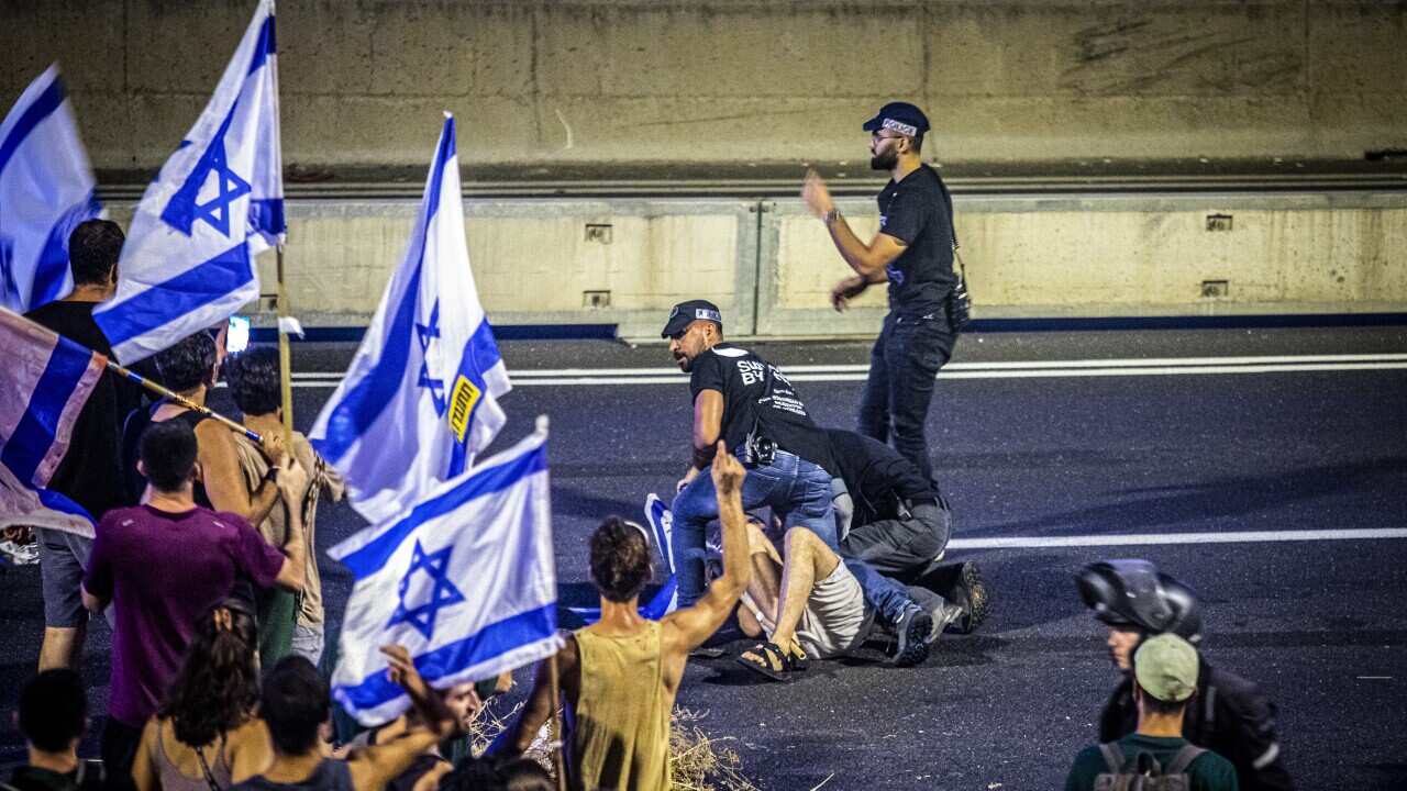 Judicial reform protest in Tel Aviv, Israel - 20 Jul 2023