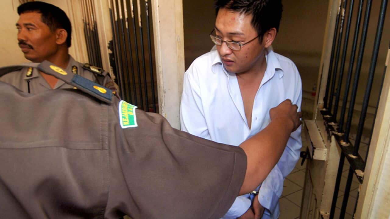 Bali Nine mastermind Andrew Chan at Denpasar Court