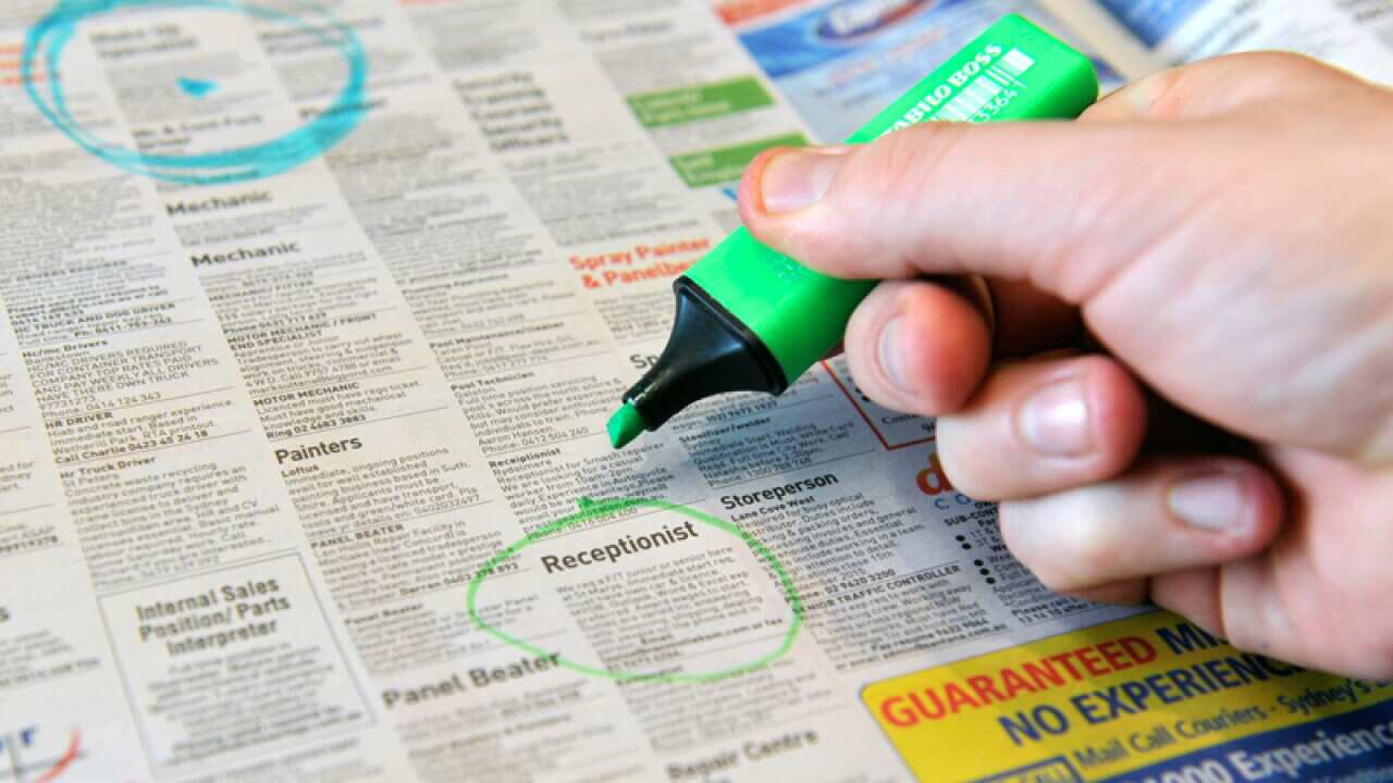 Job advertisements in a newspaper