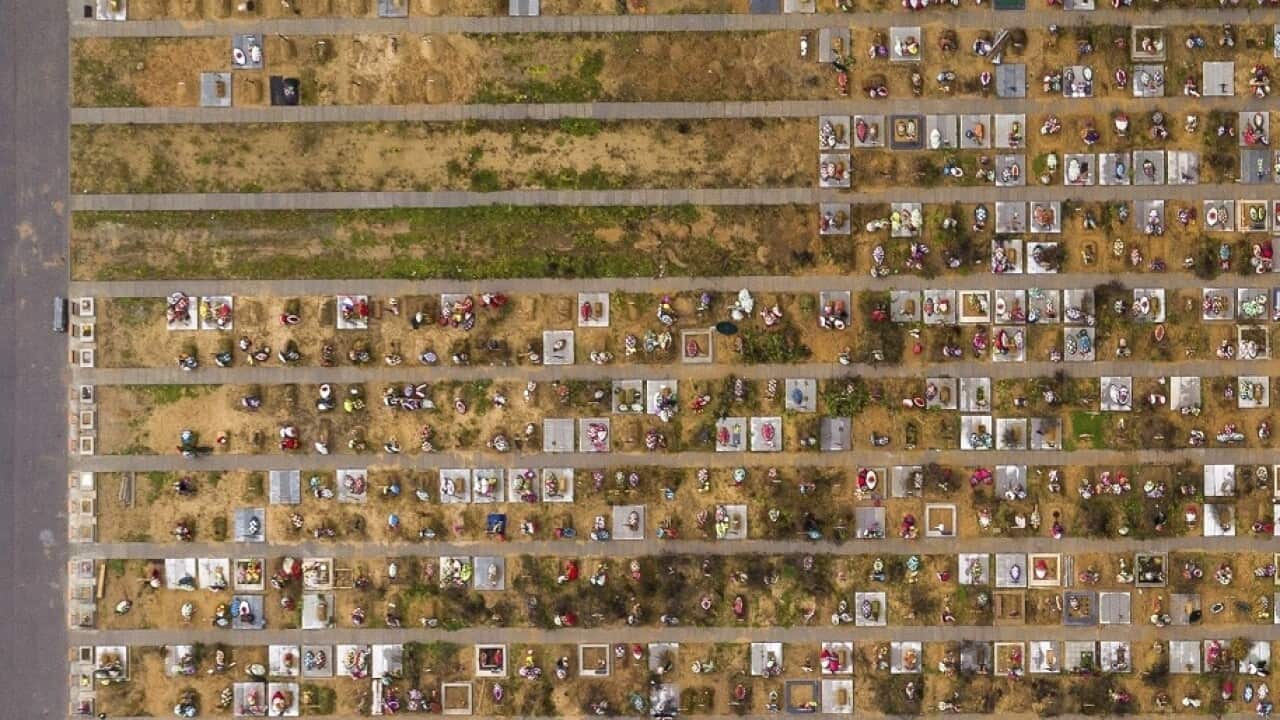 New graves can be seen at the Yastrebkovskoe cemetery, which serves as one of the burial grounds for those who died of the coronavirus