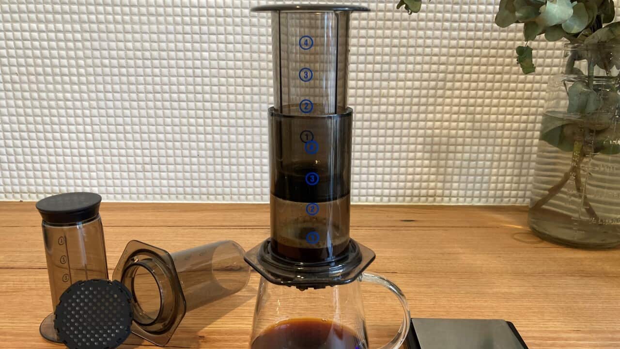 AeroPress Coffee Maker (Photo by Toshiyuki Ishiwata)