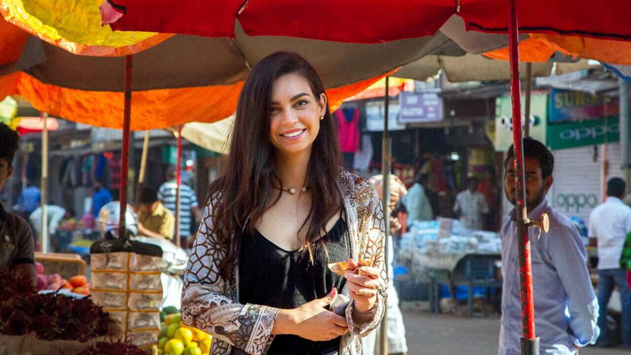 Sarah Todd samples street food in India